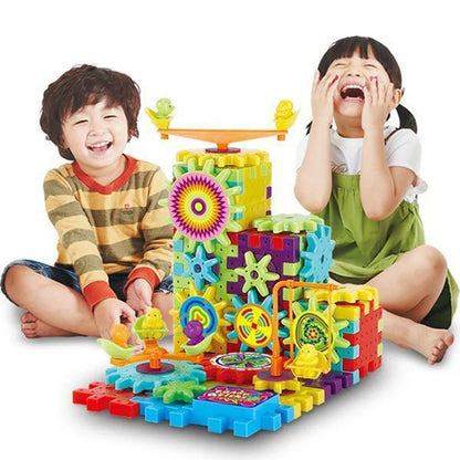 81 Piece Electric Educational 3D Block Puzzle Set Made of Safe Material