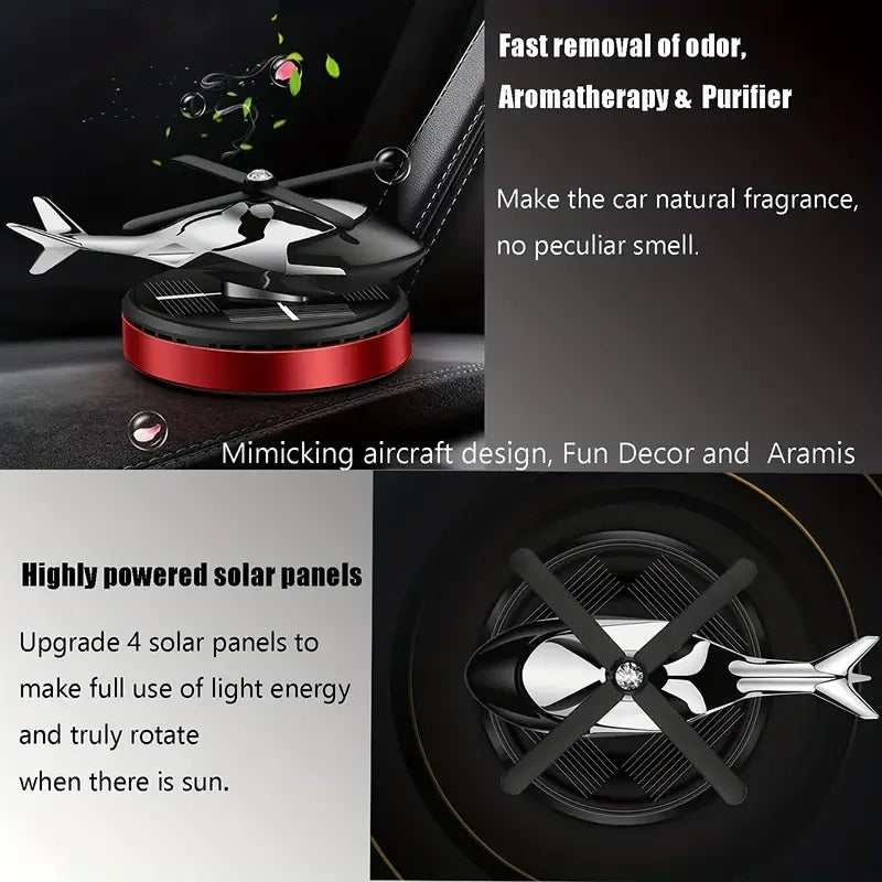 Car and Room Ambient Fragrance - Helicopter Design Fragrance Diffuser - Solar Energy Product