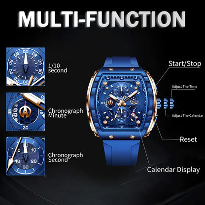 50 Meters Pressure Resistant Waterproof Sports Model Luxury Men's Watch