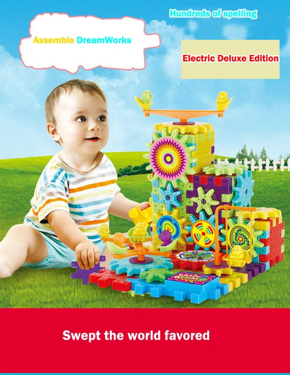 81 Piece Electric Educational 3D Block Puzzle Set Made of Safe Material