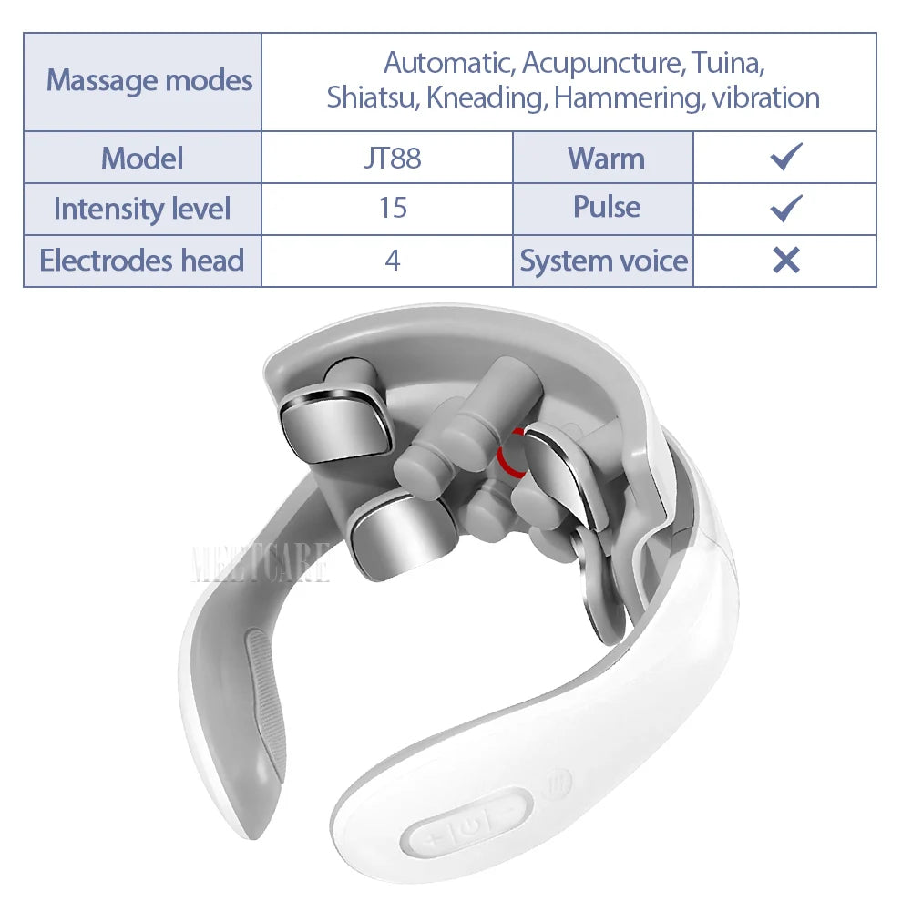 Neck and Shoulder Massager with Heat Effect for Muscle and Pain Relief