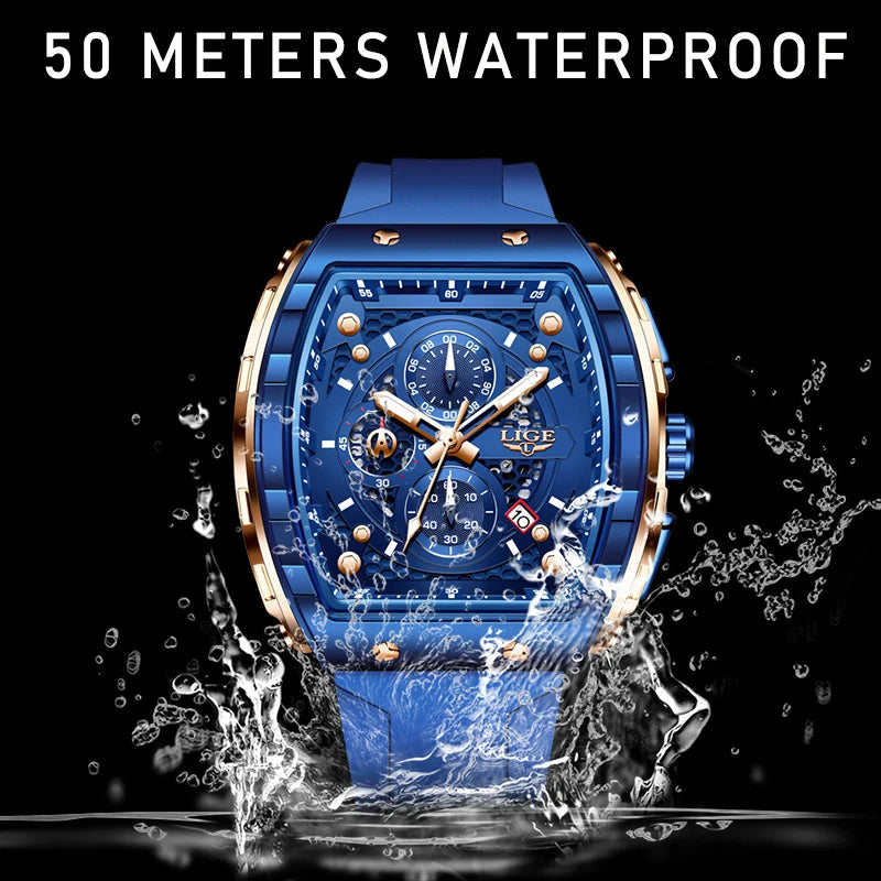 50 Meters Pressure Resistant Waterproof Sports Model Luxury Men's Watch