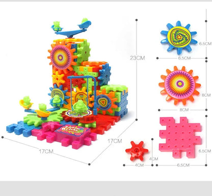 81 Piece Electric Educational 3D Block Puzzle Set Made of Safe Material