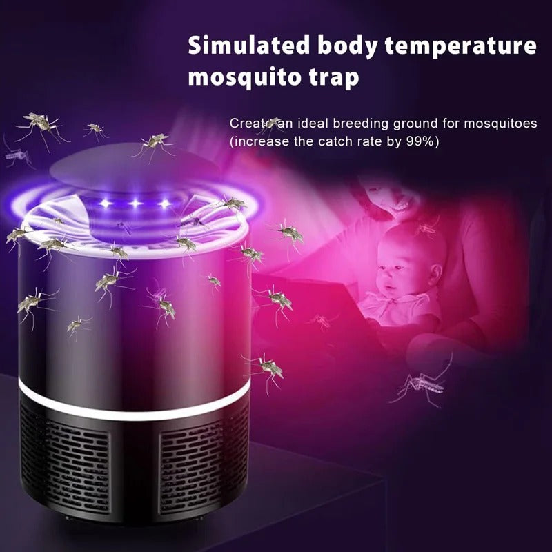 LED Lighted Electric Fly and Pest Catcher-ABS Material with USB Input 